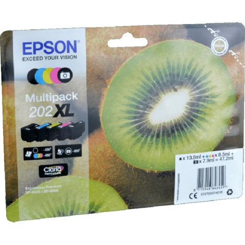 Tusz Epson  Zestaw 5 szt. 202XL do XP-6000  | 400str. | 47,2ml | cymk